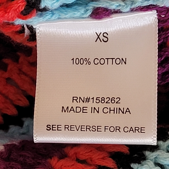 Altar'd State Crochet Multi-colored Lzip Back Crop Top XS - Picture 4 of 5